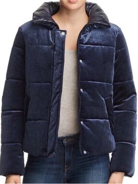 Aqua Velvet Navy Puffer Jacket